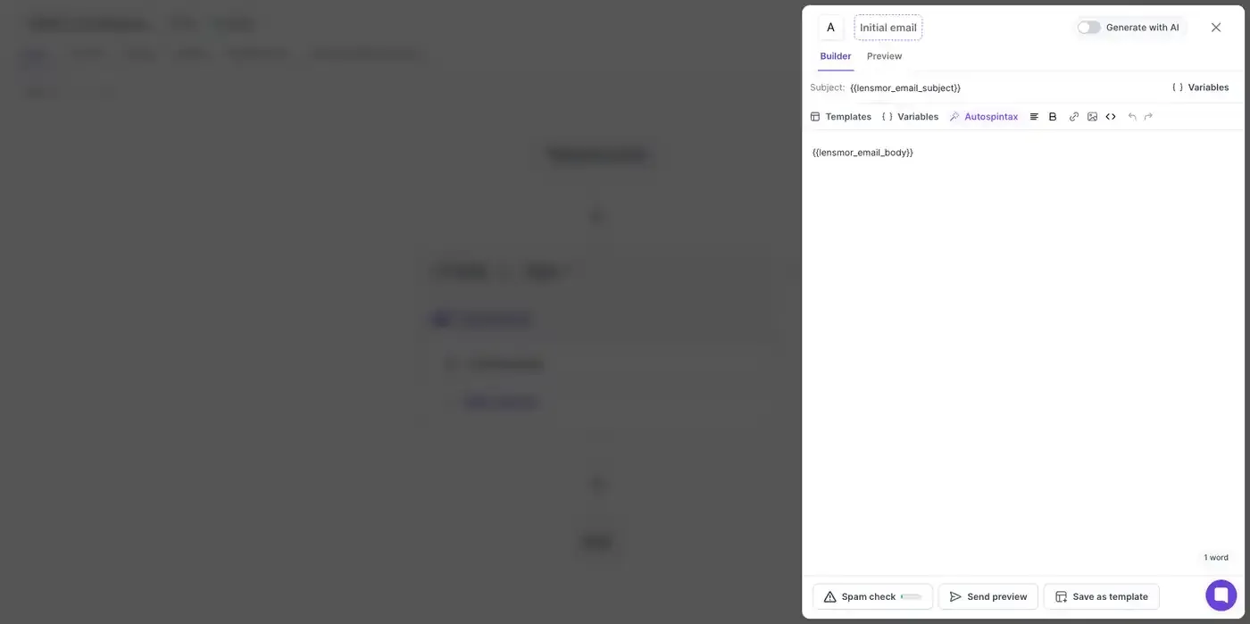 Salesforge email body variable